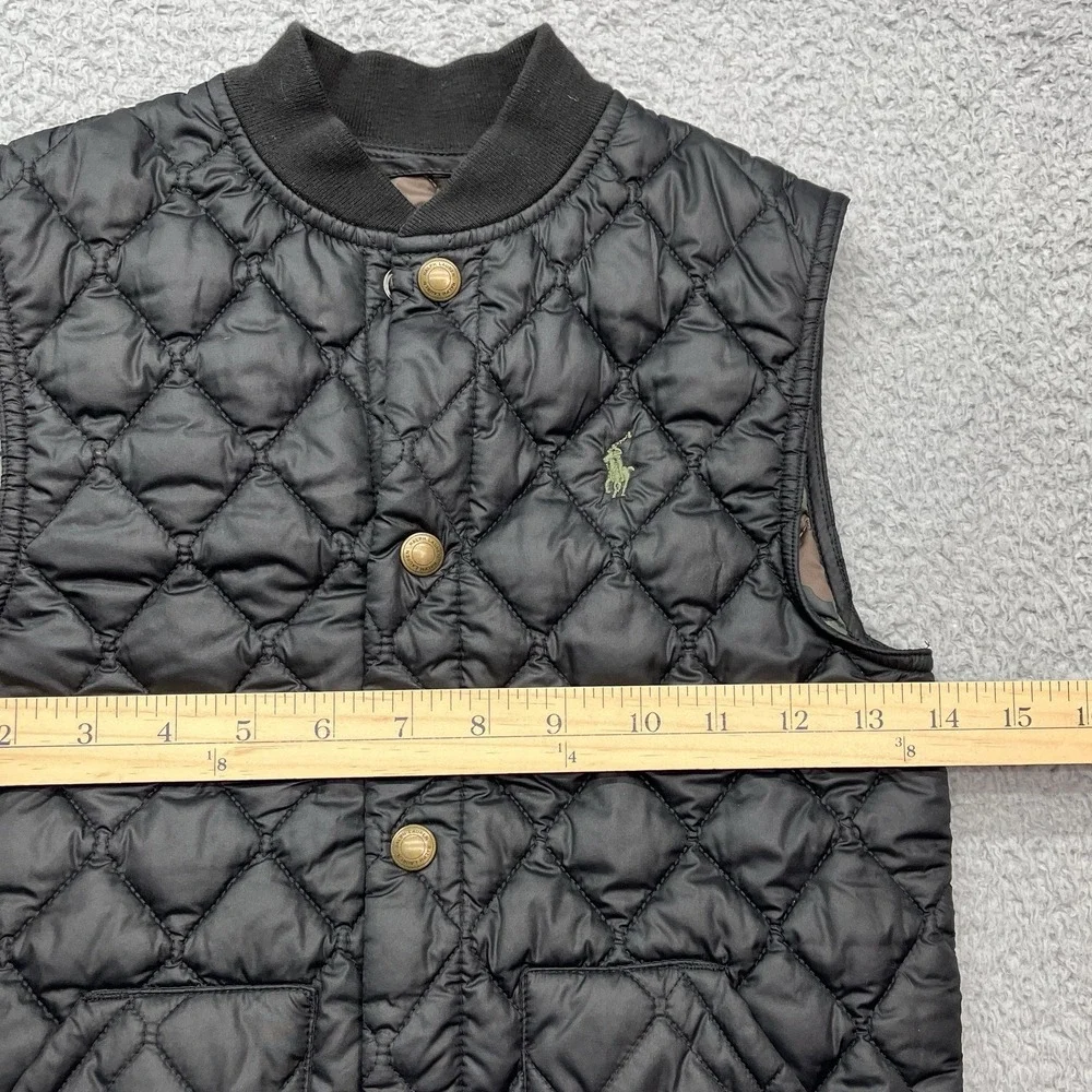 Polo Ralph Lauren Diamond Quilted Vest‎  Boys 7 Chocolate Brown Camo Interior